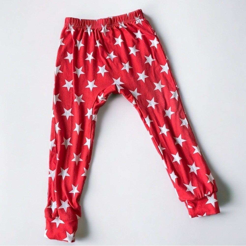Cozys Buttery Soft Pants Bottoms - Red with white stars, size 12/18 Months